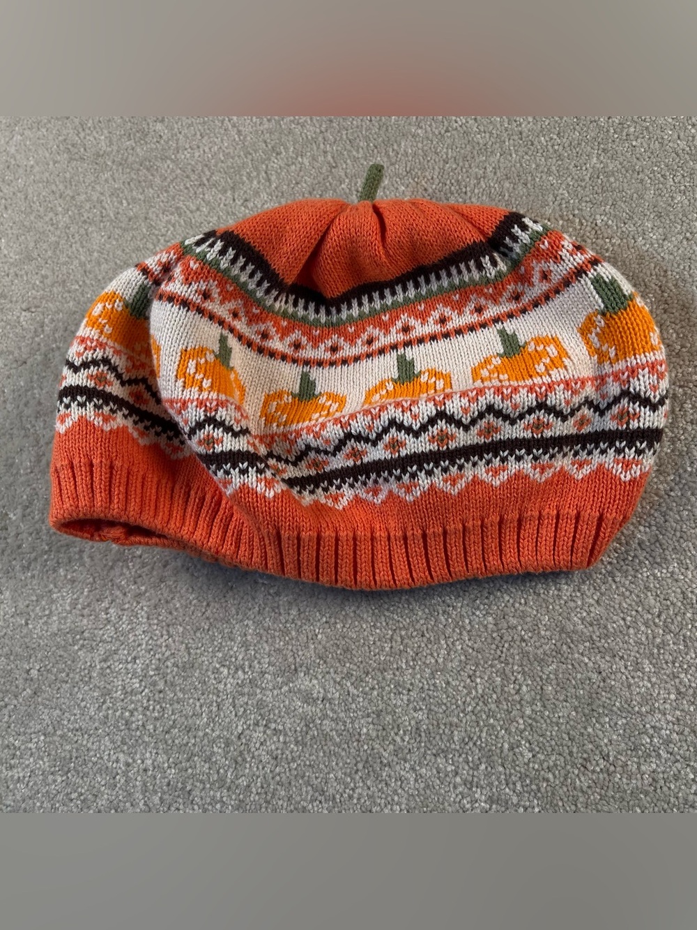 Gymboree Pumpkin Hat Beret Fall Youth 4-7 100% cotton